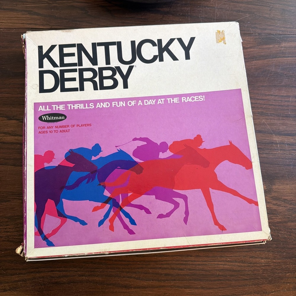 VINTAGE WHITMAN KENTUCKY DERBY RACES BOARD GAME  1969‎ Parts Only